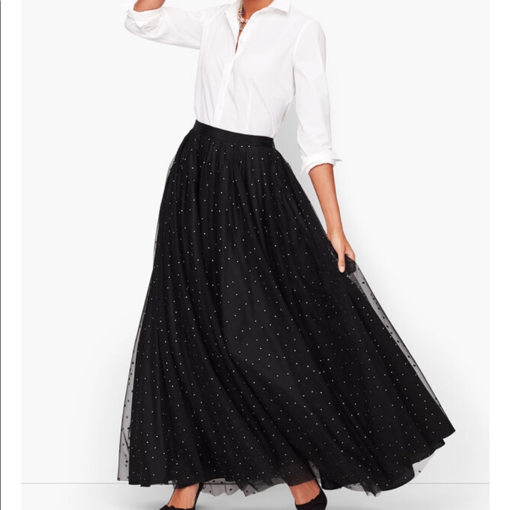 TALBOTS DOT MESH BALLGOWN SKIRT